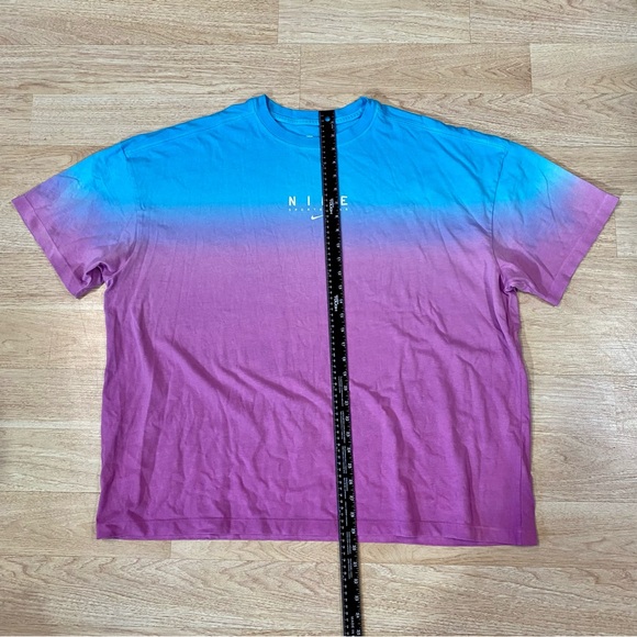 Nike Sportswear Tie Dyed T-Shirt Women’s XL Oversized Fit Pink Blue 100% Cotton - Picture 5 of 8